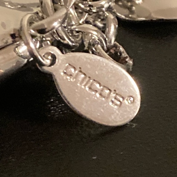 Chico’s Silver tone necklace with multi-strands of medallions.. - Picture 4 of 4